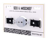 Lace Silicone Breathable Ball Gag for Comfortable Bondage Play Gags